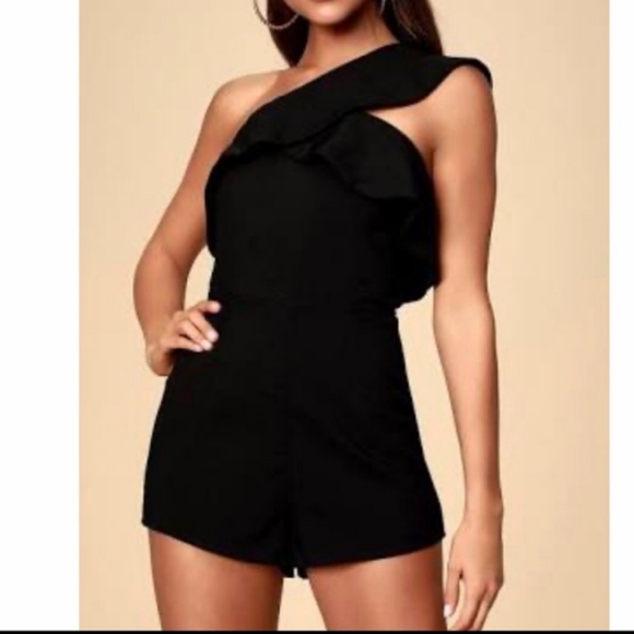 Lulu's Butterfly Effect One Shoulder Romper - Picture 4 of 16